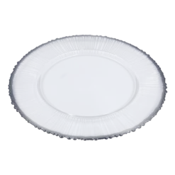 Eclipse - Glass Charger Plate in Silver (Item # 0309-R)