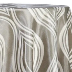Eclipse Jacquard (Reversible) Table Linen in Silver