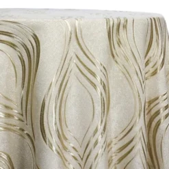 Eclipse Jacquard (Reversible) Table Linen in Taupe