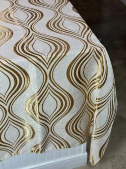 Eclipse Jacquard (Reversible) Table Linen in Gold