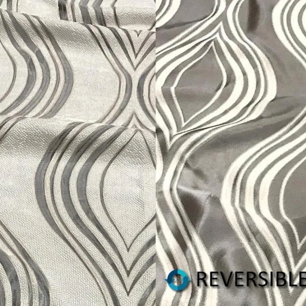 Eclipse Jacquard (Reversible) Table Runner in Silver