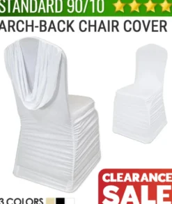 Economy Spandex - Arch-Back Rouge Chair Cover