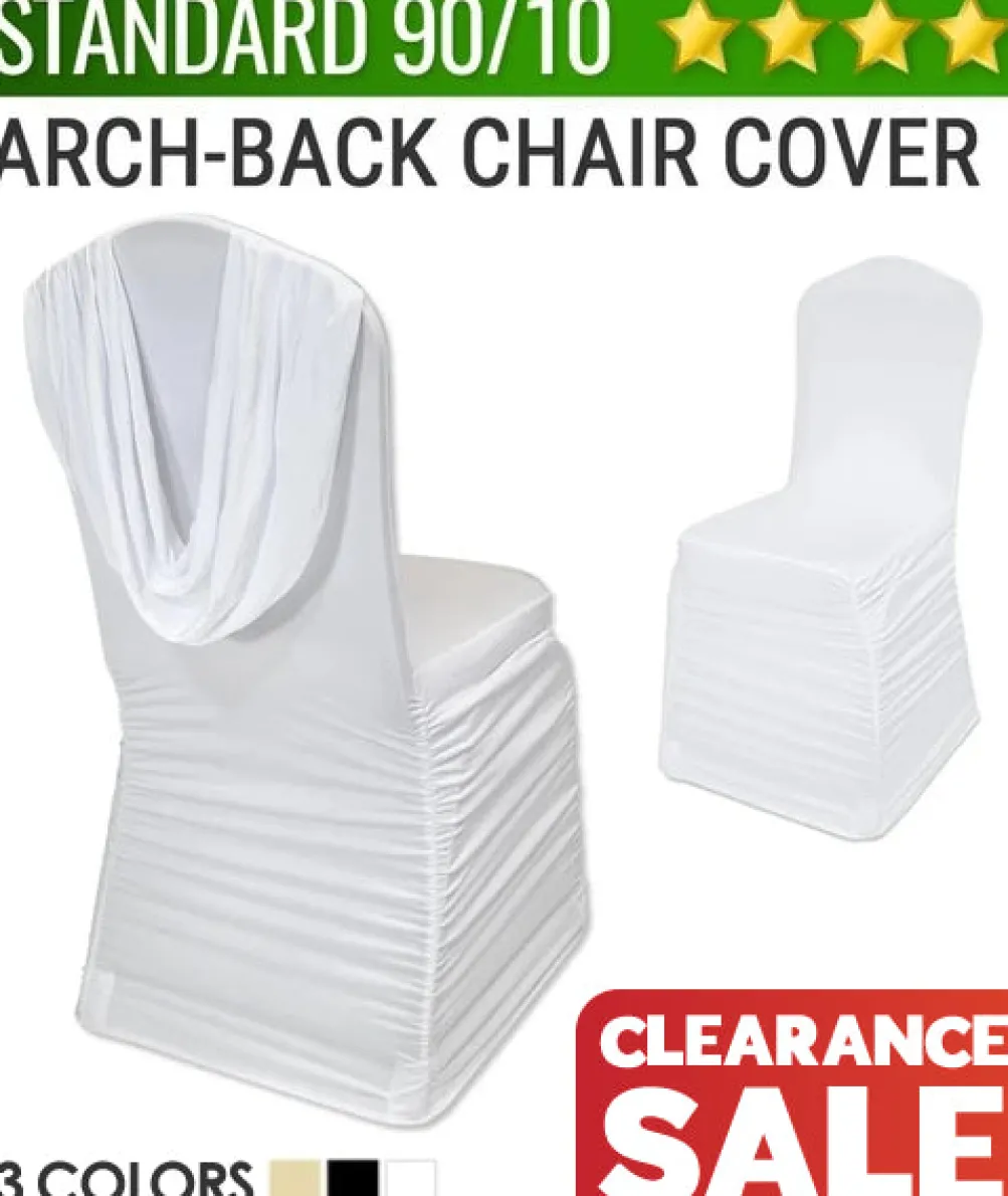 Economy Spandex - Arch-Back Rouge Chair Cover