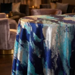Element Jacquard Table Linen in Turquoise