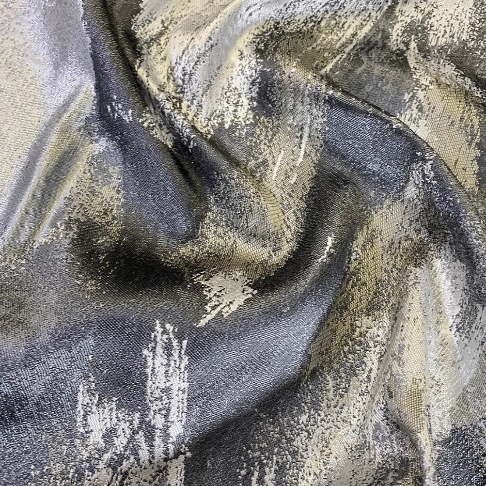 Element Jacquard Table Linen in Grey and Gold