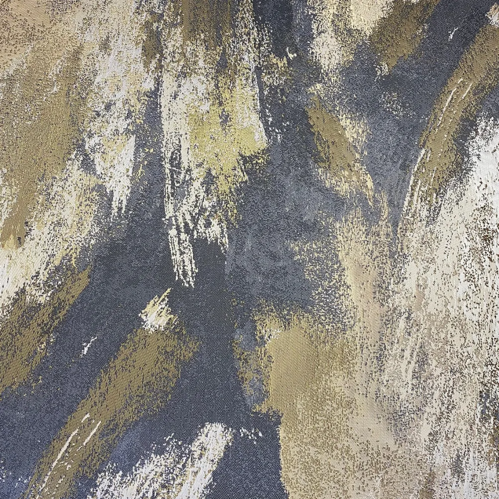 Element Jacquard Table Runner in Grey and Gold