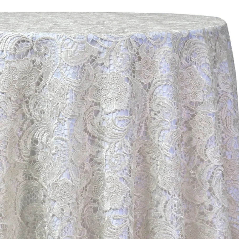 English Lace Table Linen in Ivory