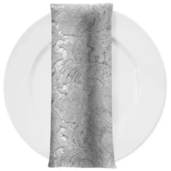 English Lace (w/ Poly Lining) Table Napkin in Silver