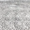 Fiori Leaf Sequins (w/ Poly Lining) Table Napkin Silver