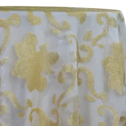 Fleur De Lis Table Linen in Gold