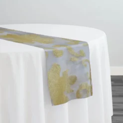 Fleur De Lis Table Runner in Gold