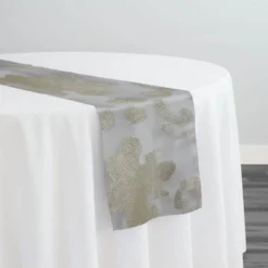Fleur De Lis Table Runner in Ivory