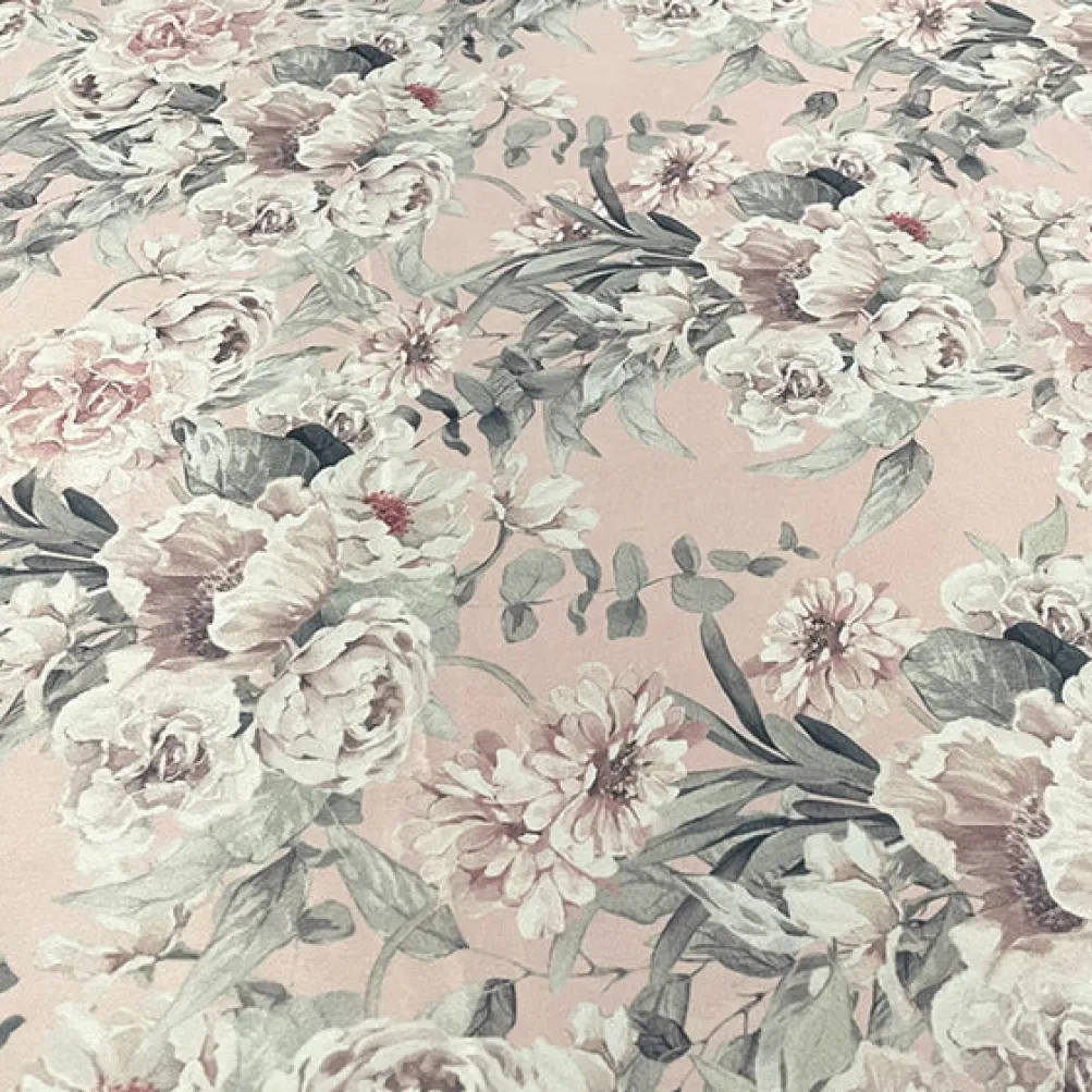 Floral Dusk (Poly Print) Table Runner in Blush