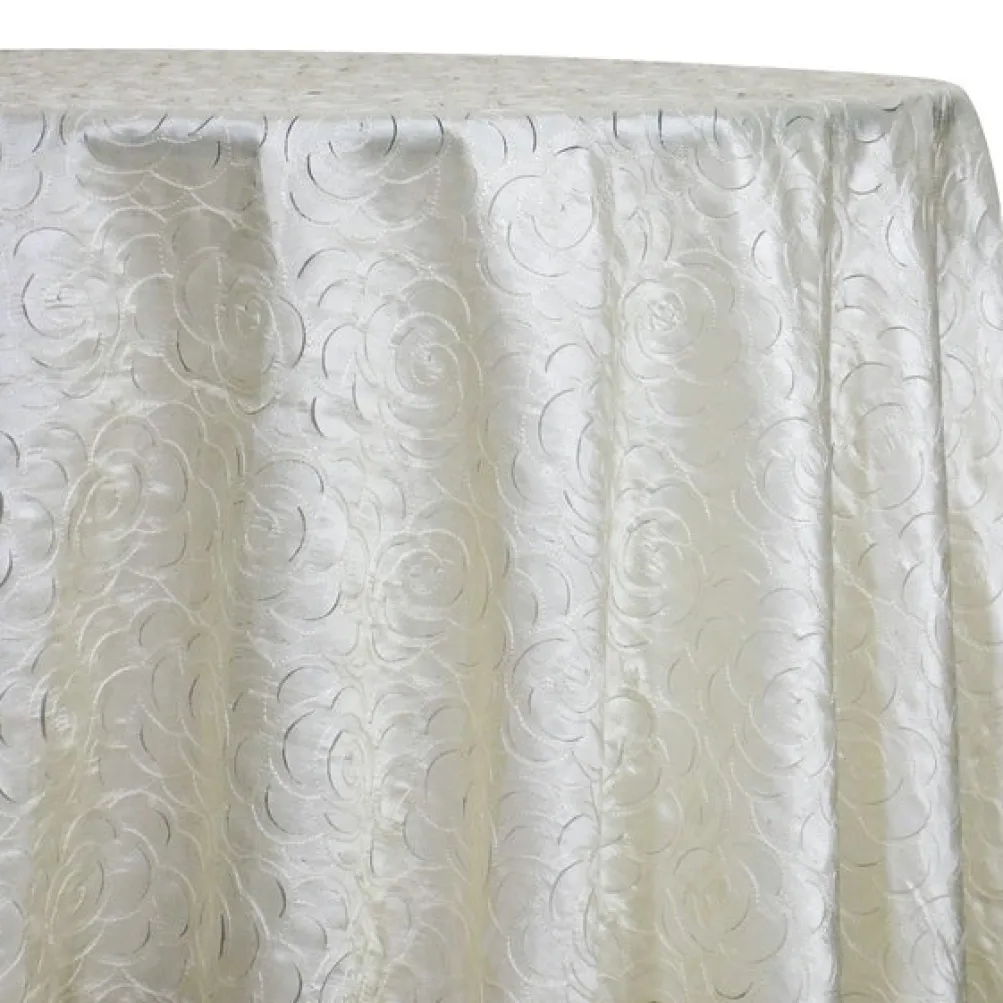 Flora Rose Table Linen in Ivory