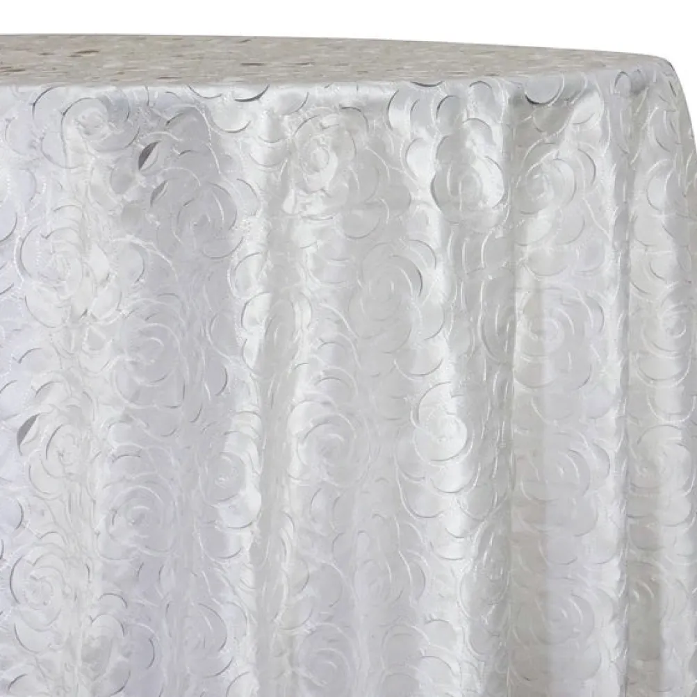 Flora Rose Table Linen in White