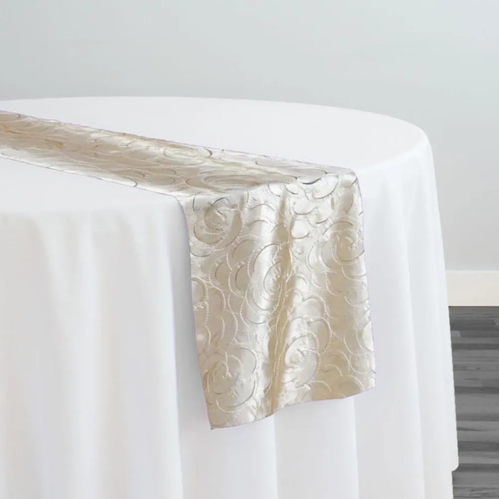 Flora Rose Table Runner in Champagne