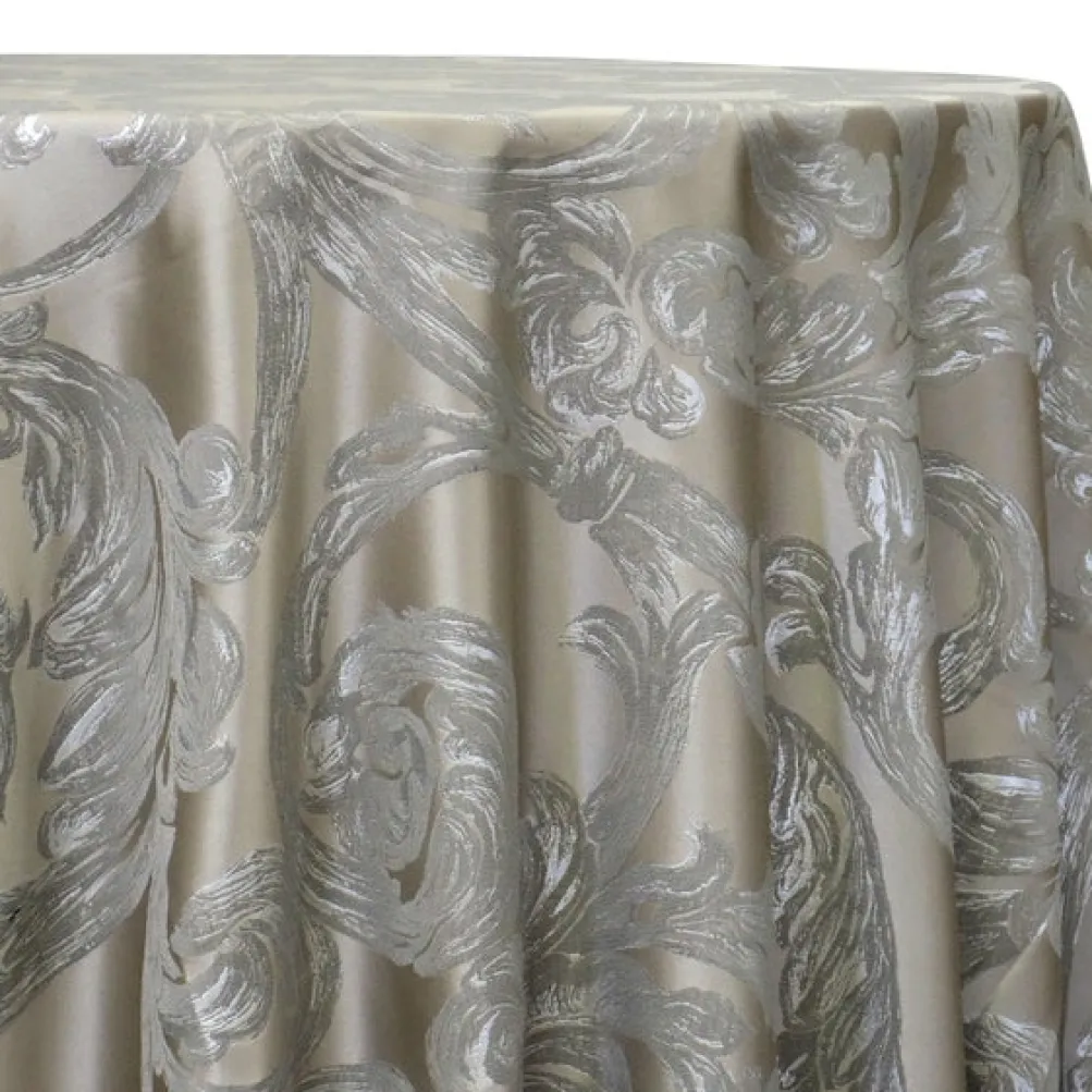 Florence Jacquard Table Linen in Silver