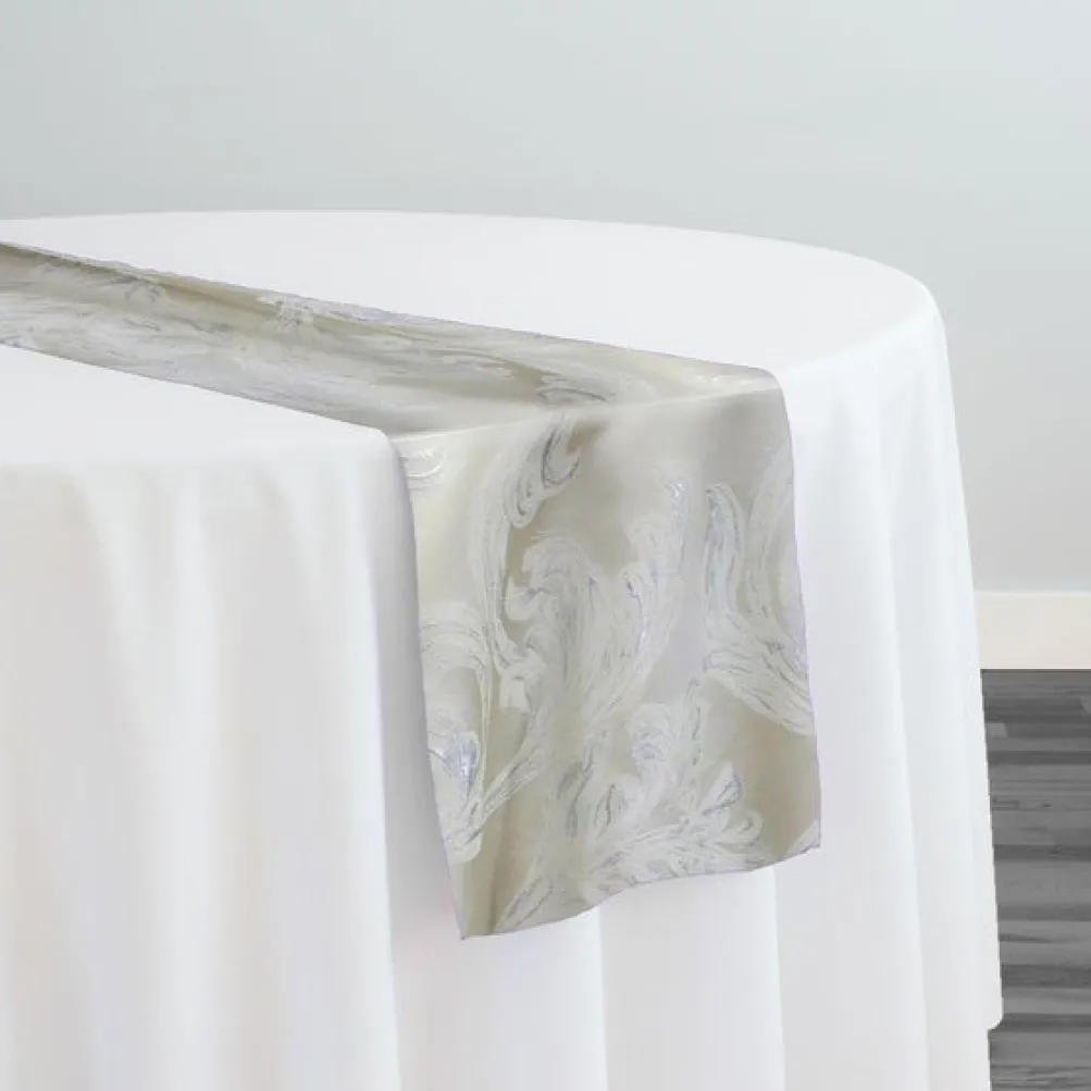 Florence Jacquard Table Runner in Ivory