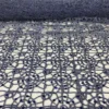 Flower Chain Lace (w/ Poly Lining) Table Napkin in Navy and Silver