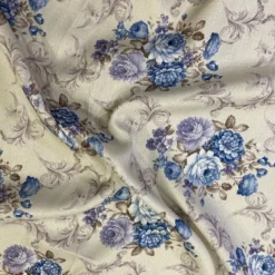 French Floral Table Linen in Blue