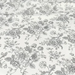 French Toile (Poly Print) Table Linen in Grey