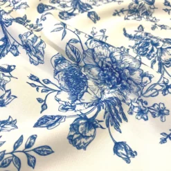 French Toile (Poly Print) Table Runner in Royal Blue