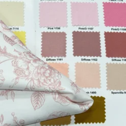 French Toile (Poly Print) Table Runner in Dusty Rose