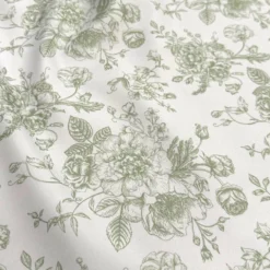 French Toile (Poly Print) Table Runner in Sage