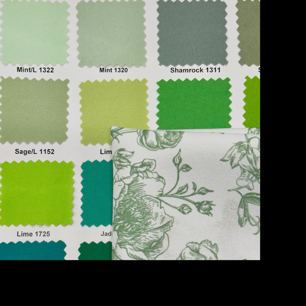 French Toile (Poly Print) Table Runner in Willow Green