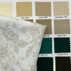French Toile (Poly Print) Table Runner in Taupe