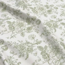 French Toile (Poly Print) Table Napkin in Sage