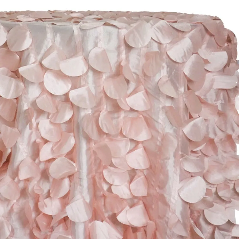 Funzie (Circle Hanging) Taffeta Table Linen in Rose Petal