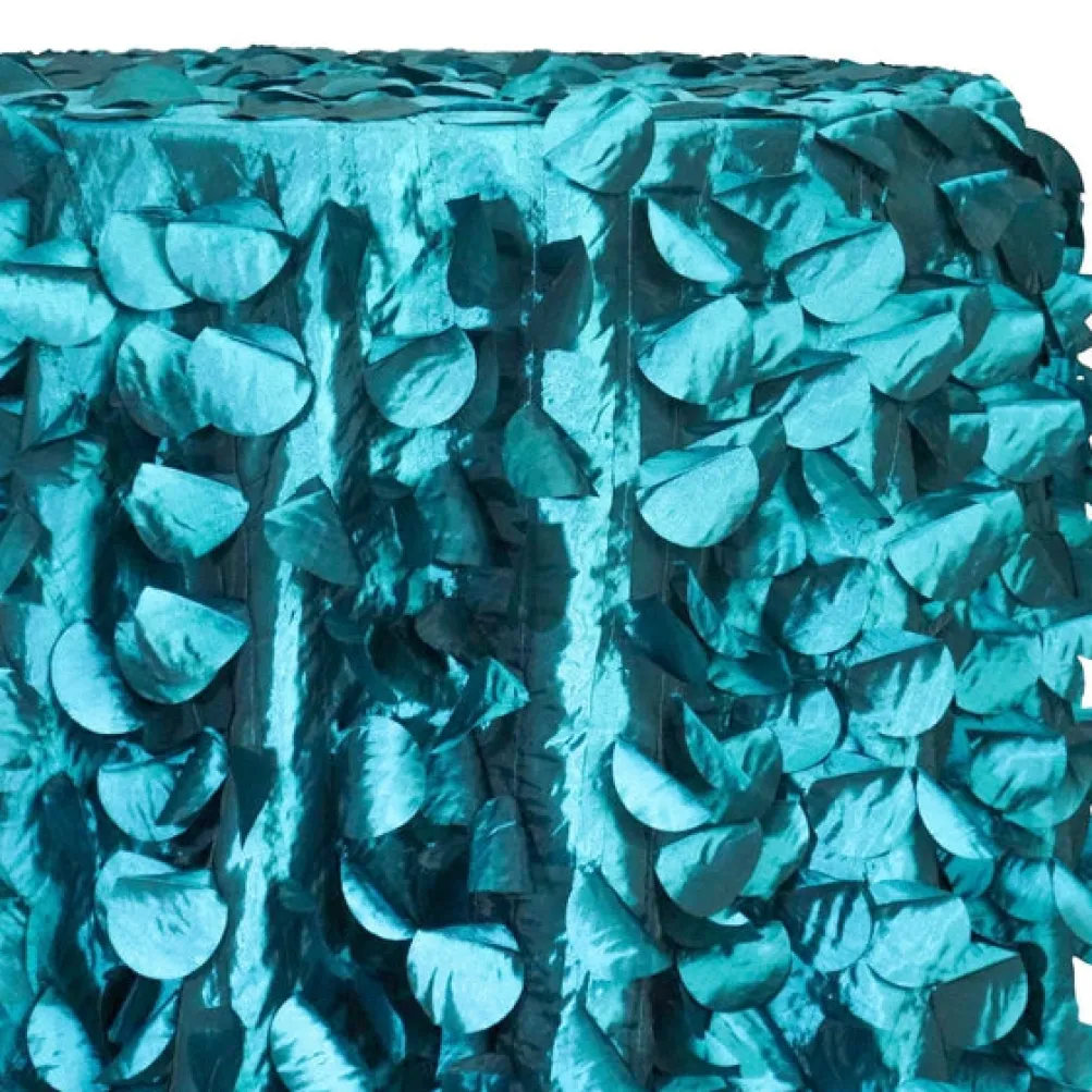 Funzie (Circle Hanging) Taffeta Table Linen in Teal