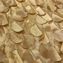 Funzie (Circle Hanging) Taffeta Table Runner in Gold