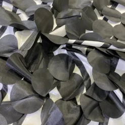 Funzie (Circle Hanging) Taffeta Table Runner in Black and White