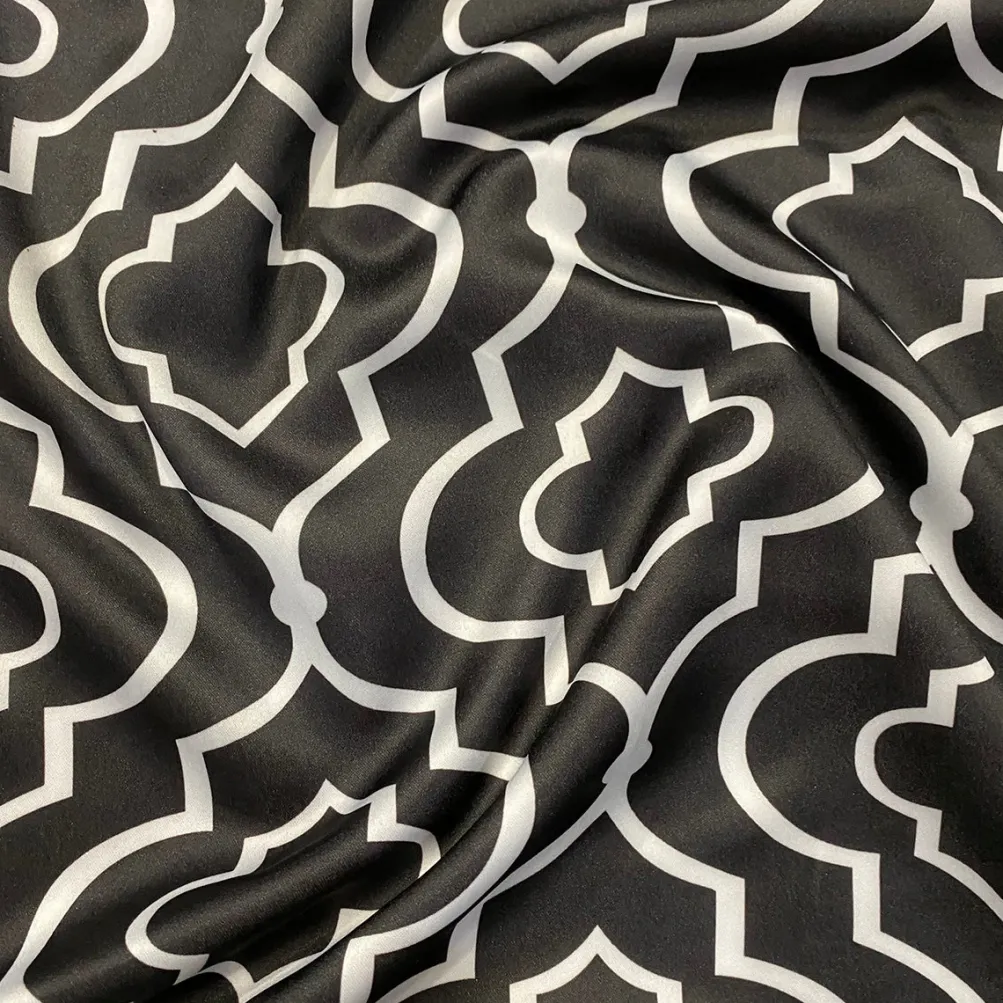 Gatsby Print (Lamour) Table Linen in Black