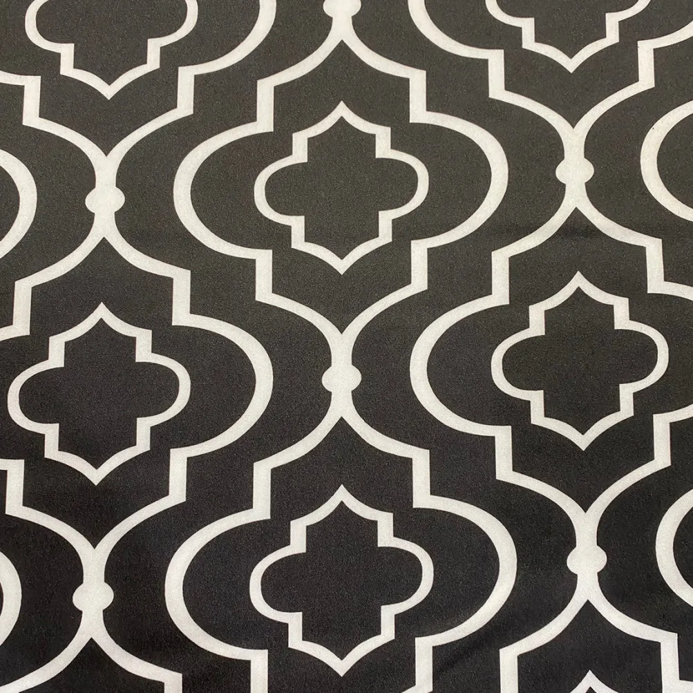 Gatsby Print (Lamour) Table Linen in Black