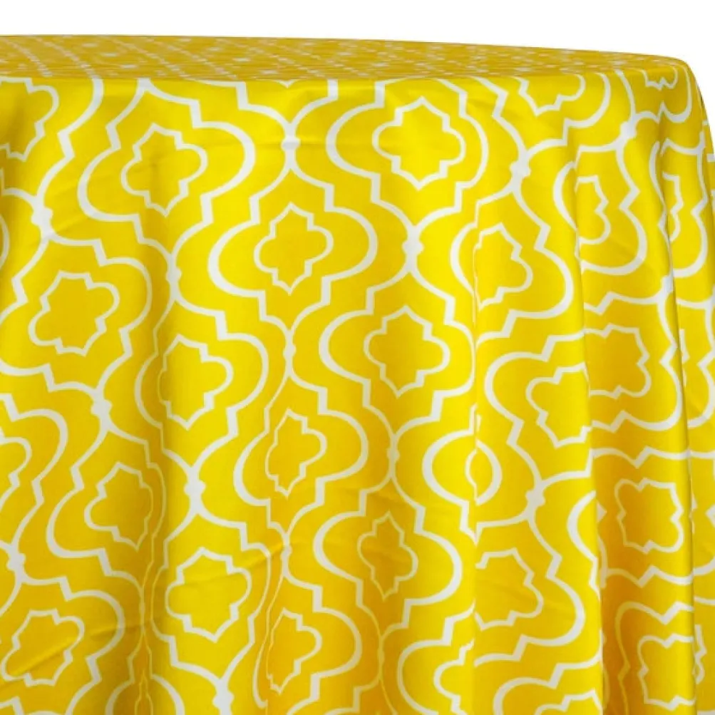 Gatsby Print (Lamour) Table Linen in Yellow