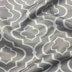 Gatsby Print (Lamour) Table Linen in Silver