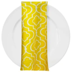 Gatsby Print (Lamour) Table Napkin in Yellow