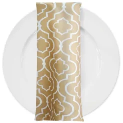 Gatsby Print (Lamour) Table Napkin in Taupe