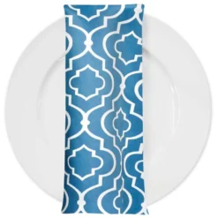 Gatsby Print (Lamour) Table Napkin in Teal