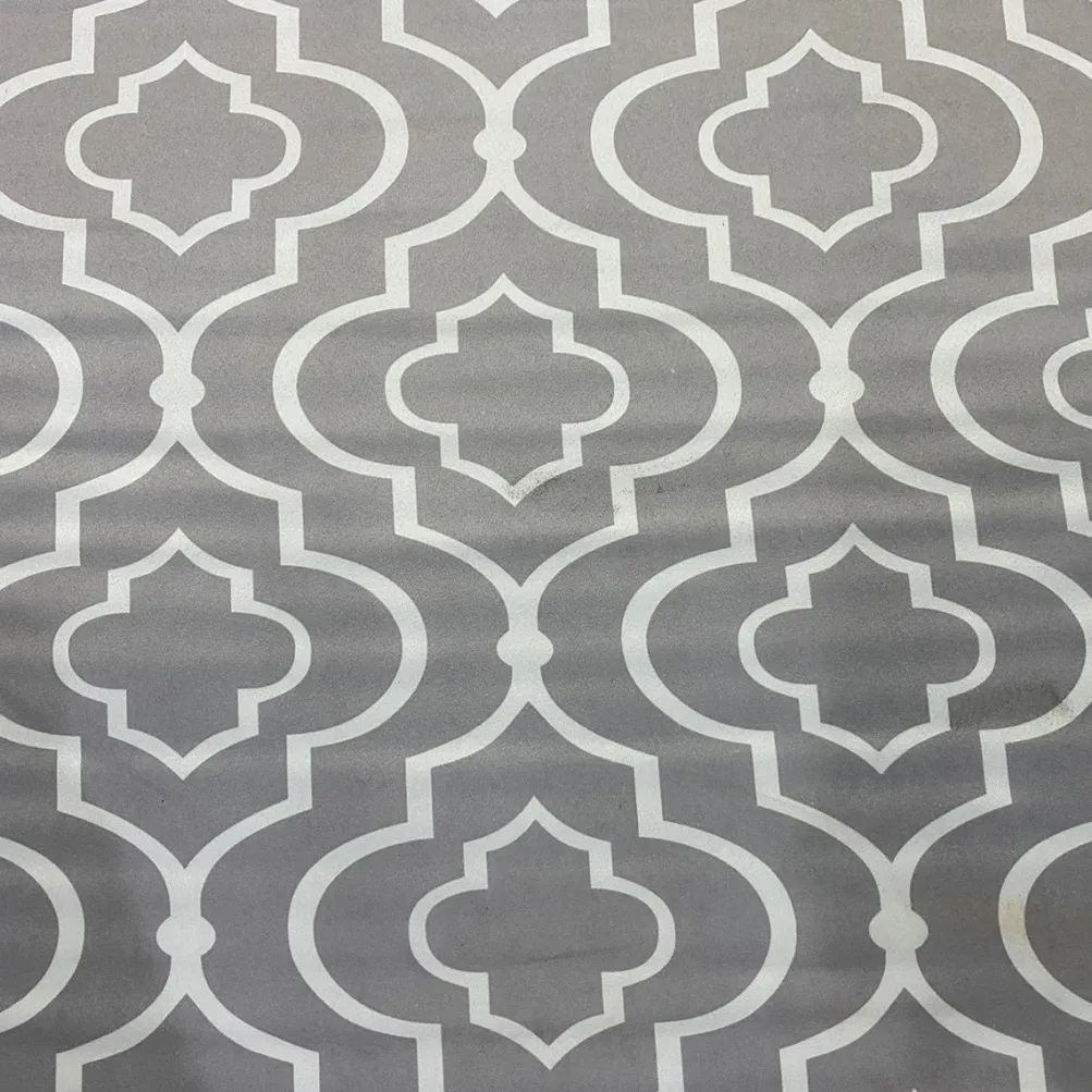 Gatsby Print (Lamour) Table Runner in Silver