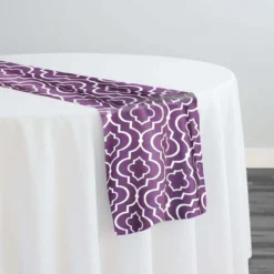 Gatsby Print (Lamour) Table Runner in Plum