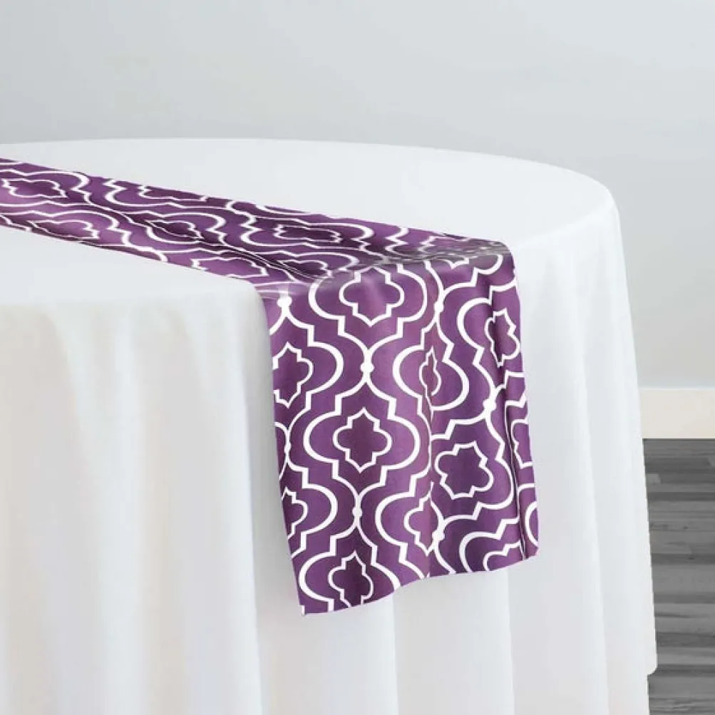 Gatsby Print (Lamour) Table Runner in Plum