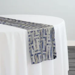 Gio Jacquard Table Runner in Blue