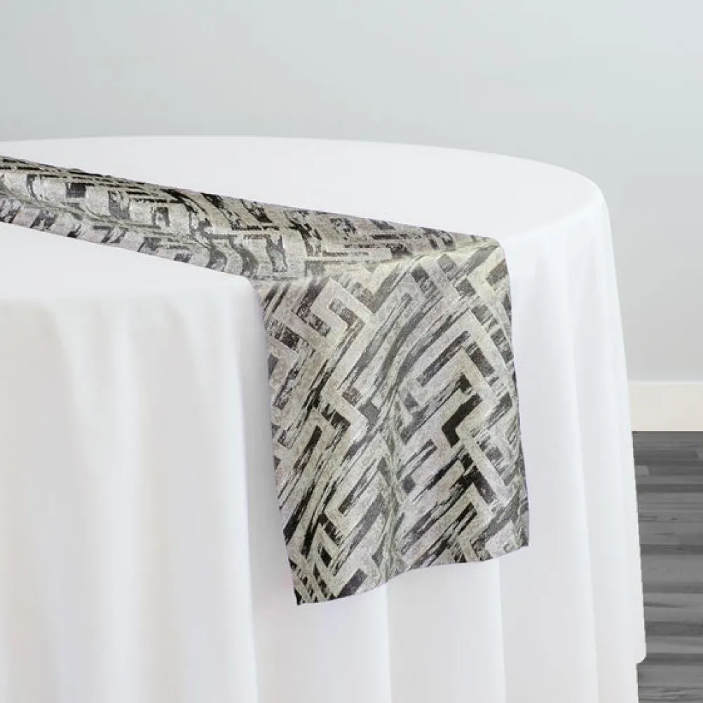 Gio Jacquard Table Runner in Taupe