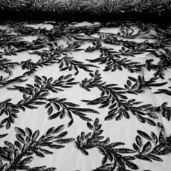 Giselle Sequins Table Linen in Black