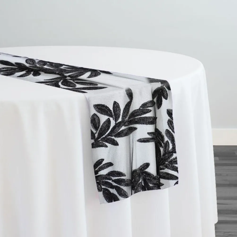 Giselle Sequins Table Runner in Black