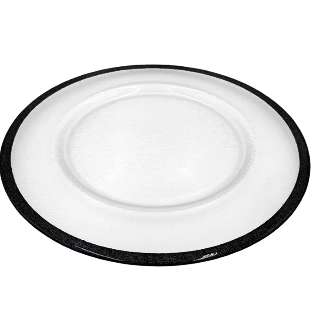 Glimmer - Glass Charger Plate in Black (Item # 0334)